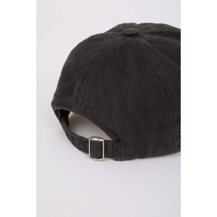 Defacto B7199 Antrasit Kadın Jean Görünümlü Cap Şapka