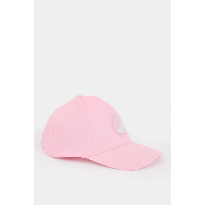 Defacto D8427 Pembe Kız Çocuk 3D Pamuklu Cap Şapka