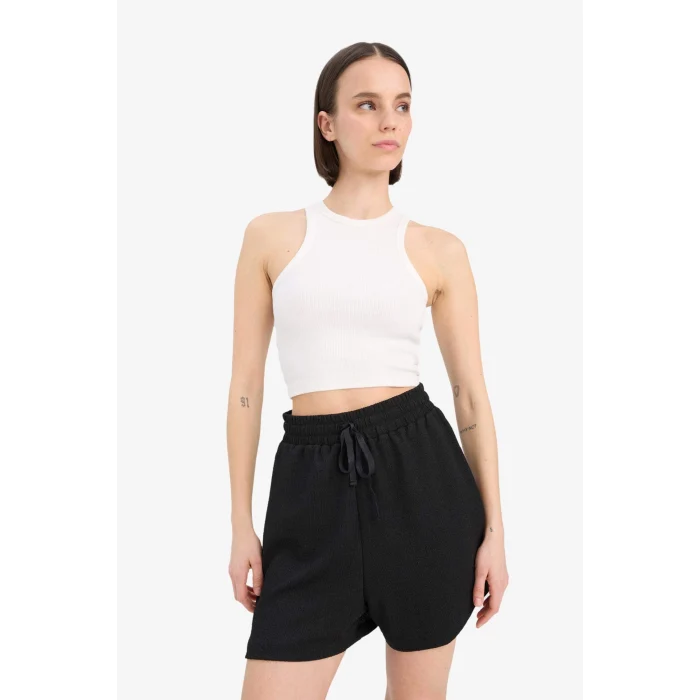 Defacto A6223 Siyah Coool Loose Fit Bürümcük Şort