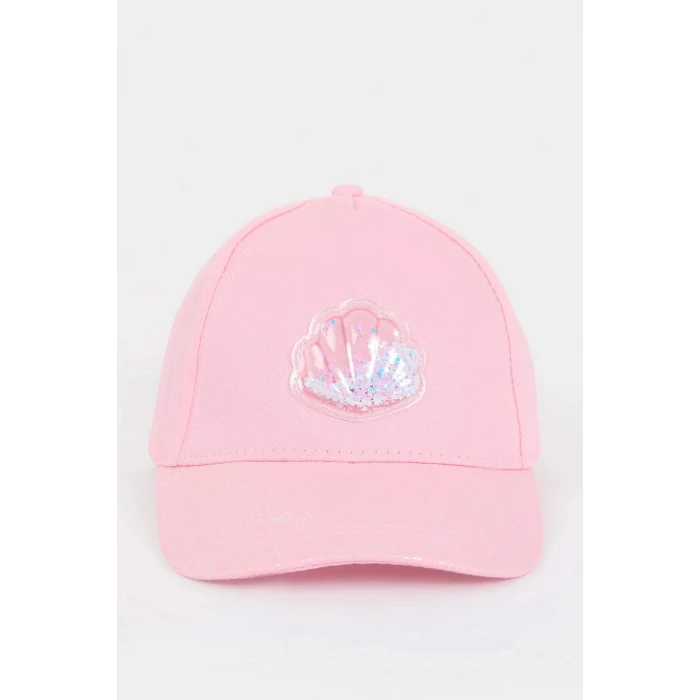 Defacto D8427 Pembe Kız Çocuk 3D Pamuklu Cap Şapka