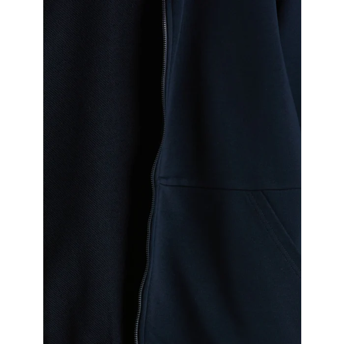 LCWAIKIKI Basic Lacivert Dik Yaka Uzun Kollu Erkek Fermuarlı Sweatshirt