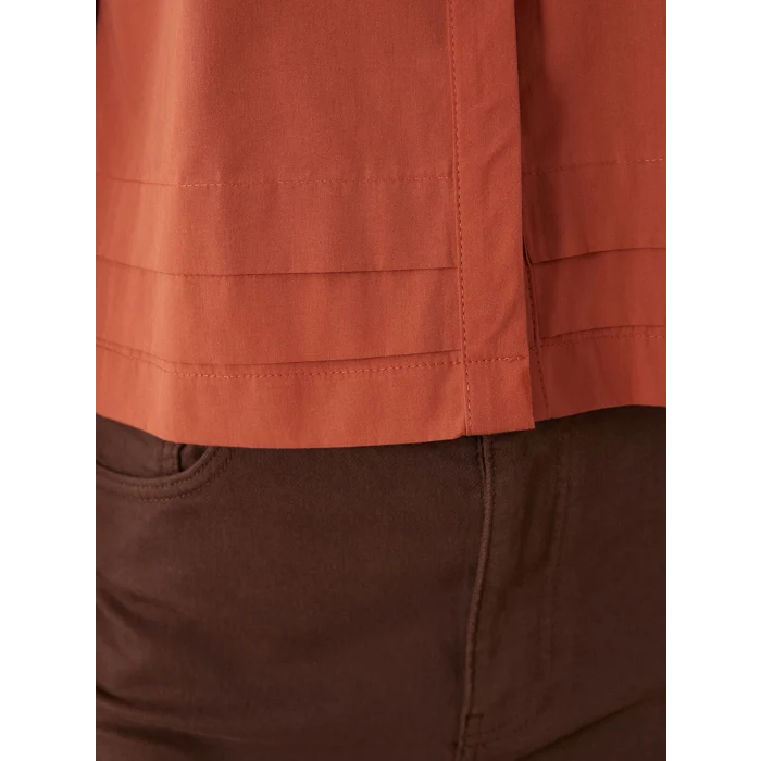 LCWAIKIKI Classic Kahverengi Crop Kadın Gömlek