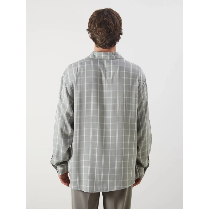 LCW Vision Yeşil Rahat Kalıp Uzun Kollu Ekose Erkek Gömlek