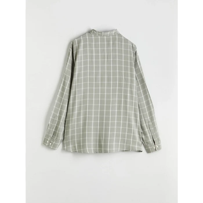 LCW Vision Yeşil Rahat Kalıp Uzun Kollu Ekose Erkek Gömlek
