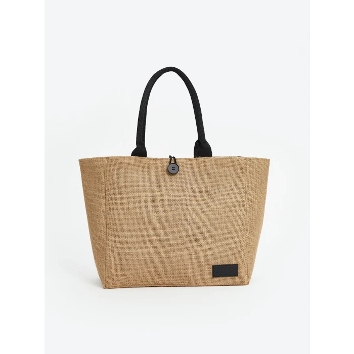 LCW ACCESSORIES Kahverengi Kadın Hasır Plaj Çantası