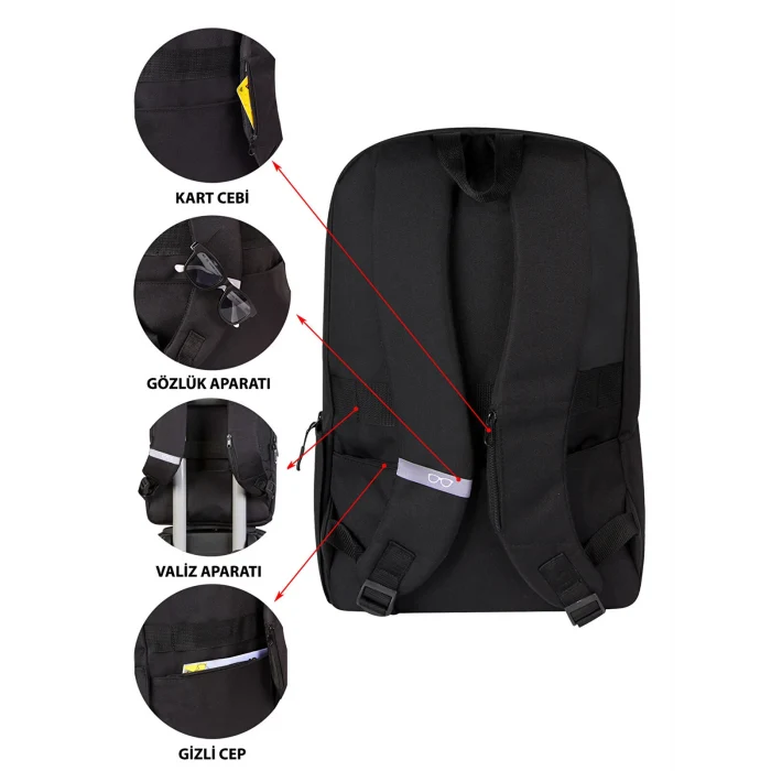 LCW ACCESSORIES Antrasit Laptop Bölmeli Erkek Sırt Çantası