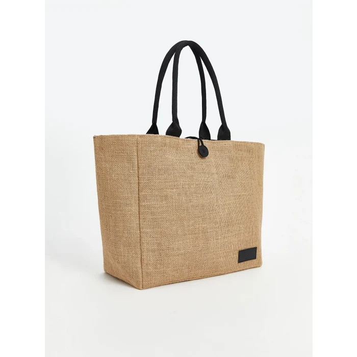 LCW ACCESSORIES Kahverengi Kadın Hasır Plaj Çantası