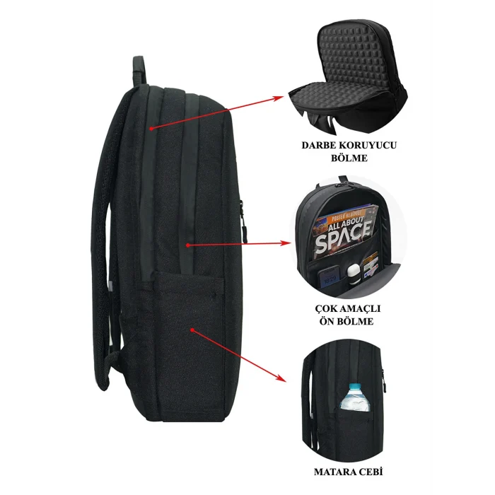 LCW ACCESSORIES Antrasit Laptop Bölmeli Erkek Sırt Çantası