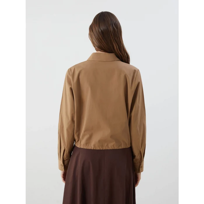 LCWAIKIKI Classic Kahverengi Loose Fit Kadın Gömlek