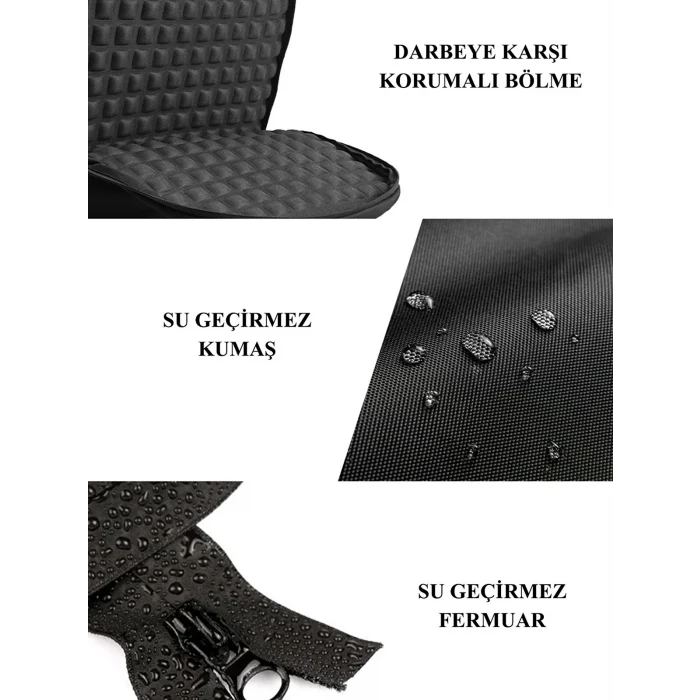 LCW ACCESSORIES Antrasit Laptop Bölmeli Erkek Sırt Çantası