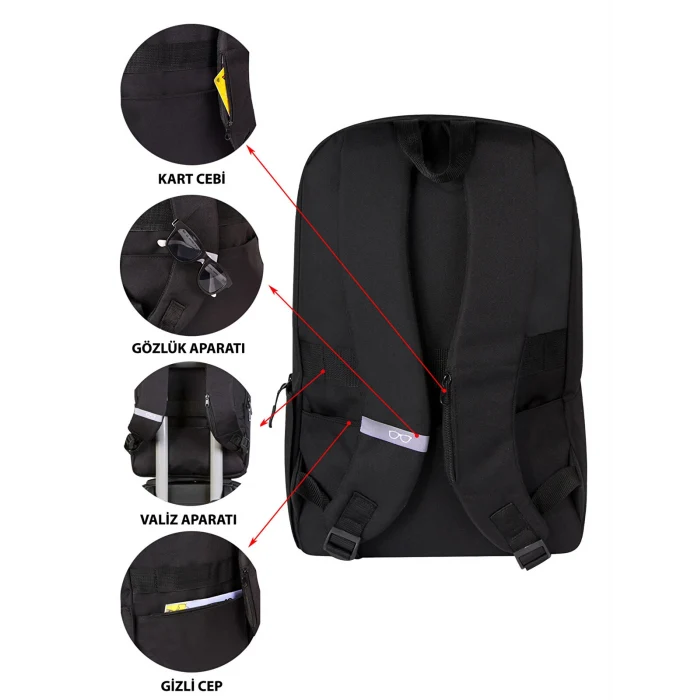 LCW ACCESSORIES Antrasit Laptop Bölmeli Erkek Sırt Çantası