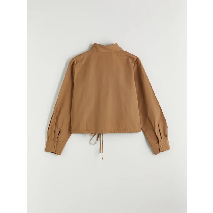 LCWAIKIKI Classic Kahverengi Loose Fit Kadın Gömlek