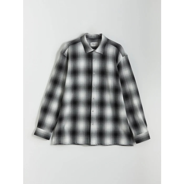 LCW Vision Siyah Regular Fit Ekose Erkek Gömlek