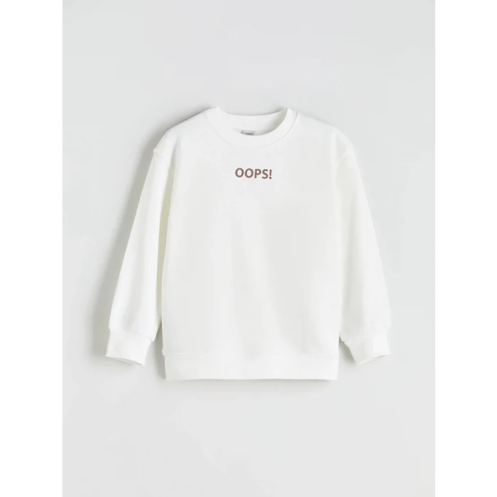 LCW Kids Bej Bisiklet Yaka Kız Çocuk Sweatshirt