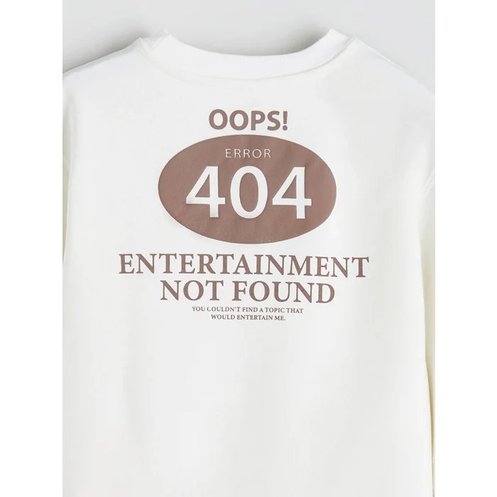 LCW Kids Bej Bisiklet Yaka Kız Çocuk Sweatshirt