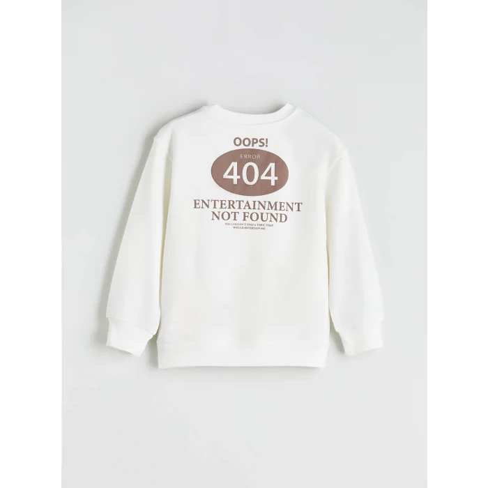 LCW Kids Bej Bisiklet Yaka Kız Çocuk Sweatshirt