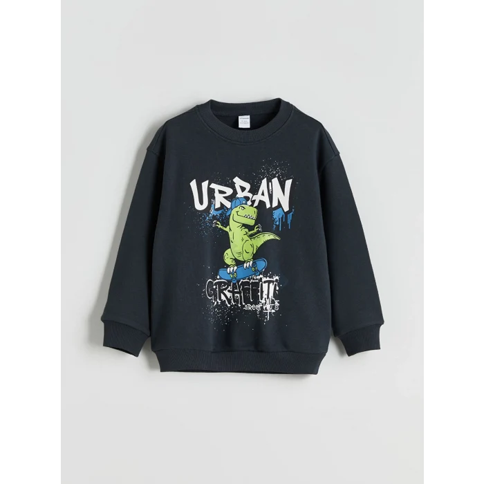 LCW Kids Antrasit Erkek Çocuk Sweatshirt ve Jogger Eşofman Alt 2li