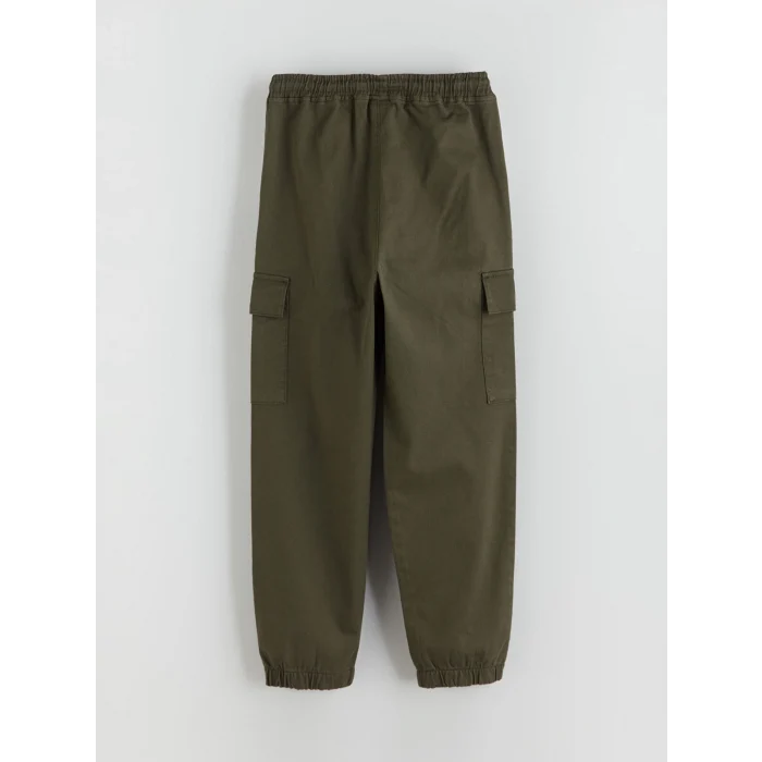 LCW Kids Yeşil Beli Lastikli Erkek Çocuk Kargo Jogger Pantolon