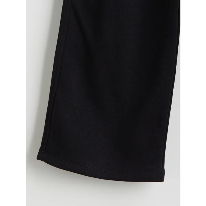 LCW Kids Siyah Beli Lastikli Kalın Kız Çocuk Eşofman Alt