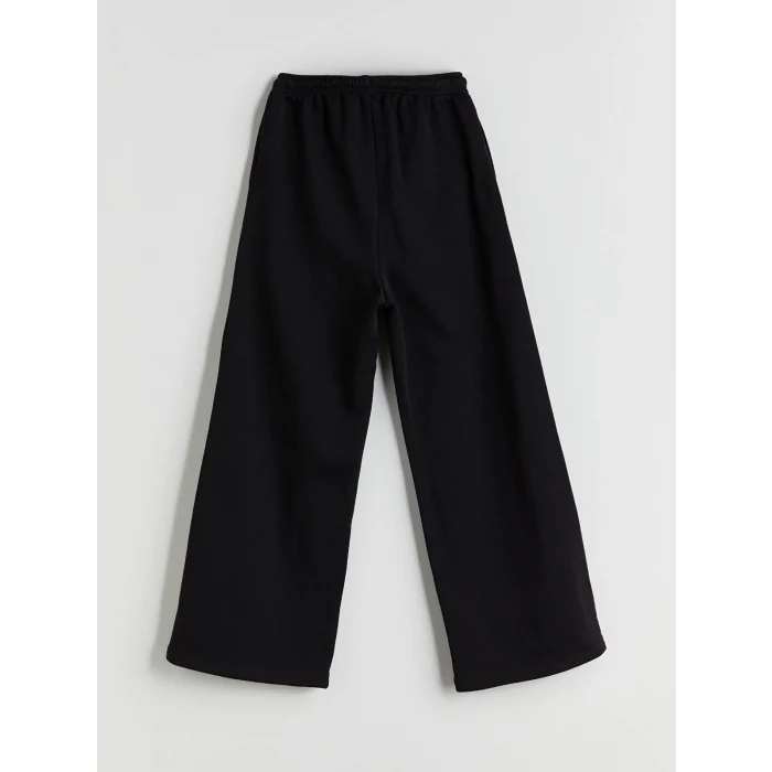 LCW Kids Siyah Beli Lastikli Kalın Kız Çocuk Eşofman Alt