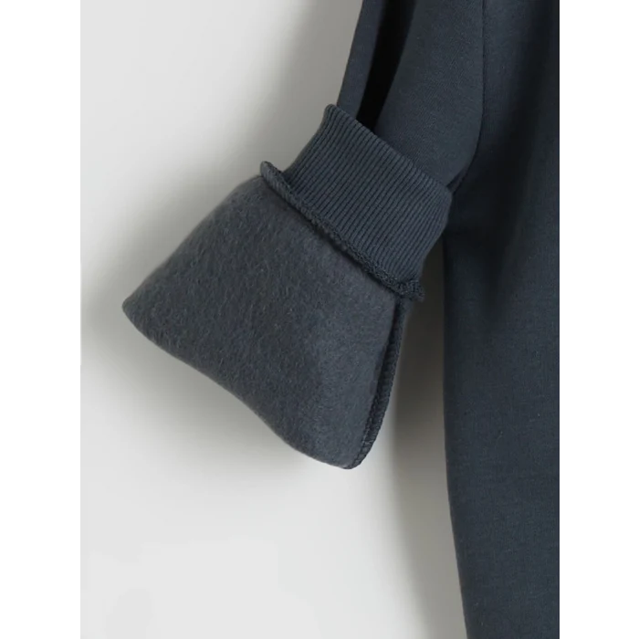 LCW Kids Antrasit Bisiklet Yaka Baskılı Erkek Çocuk Sweatshirt ve Eşofman Alt 2li