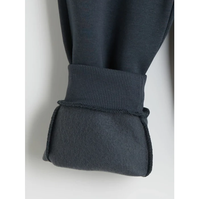 LCW Kids Antrasit Bisiklet Yaka Baskılı Erkek Çocuk Sweatshirt ve Eşofman Alt 2li