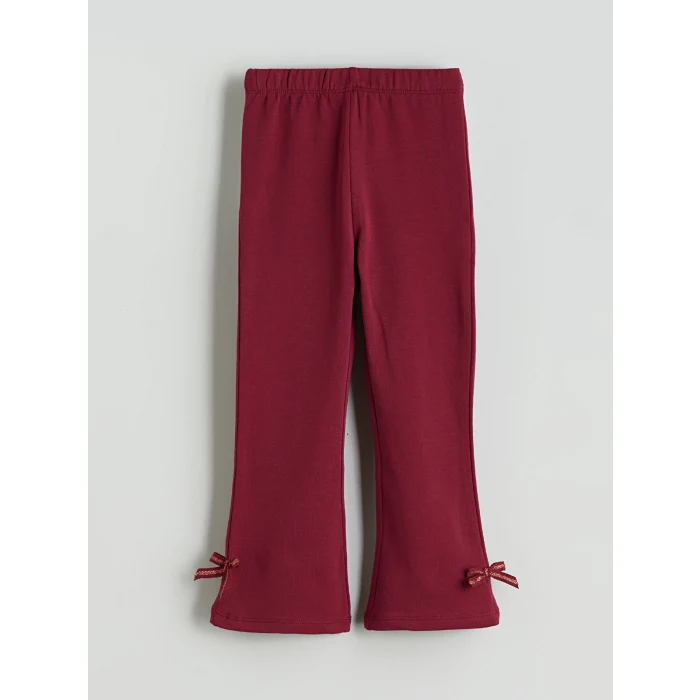 LCW Kids Ekru Fiyonk Baskılı Kız Çocuk Sweatshirt ve Tayt 2li