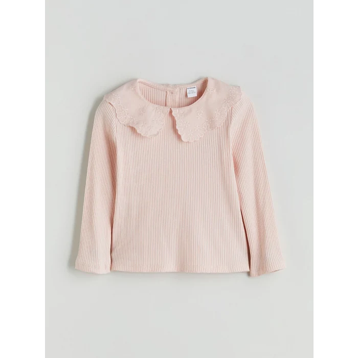 LCW Kids Pembe Bebe Yaka Kız Çocuk Tişört