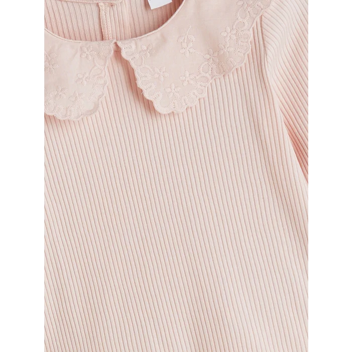 LCW Kids Pembe Bebe Yaka Kız Çocuk Tişört