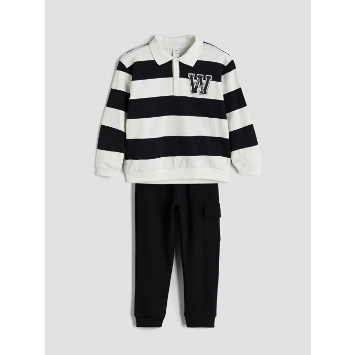 LCW Kids Siyah Erkek Çocuk Sweatshirt ve Jogger Eşofman Alt 2li