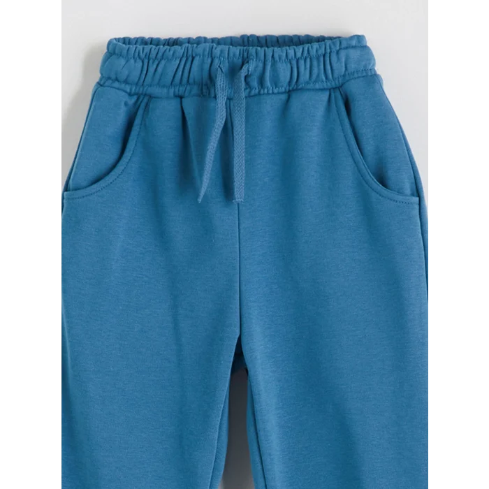 LCW Kids Bej Bisiklet Yaka Baskılı Erkek Çocuk Sweatshirt ve Eşofman Alt 2li