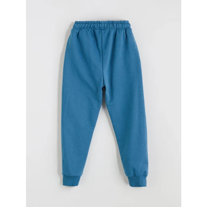 LCW Kids Bej Bisiklet Yaka Baskılı Erkek Çocuk Sweatshirt ve Eşofman Alt 2li