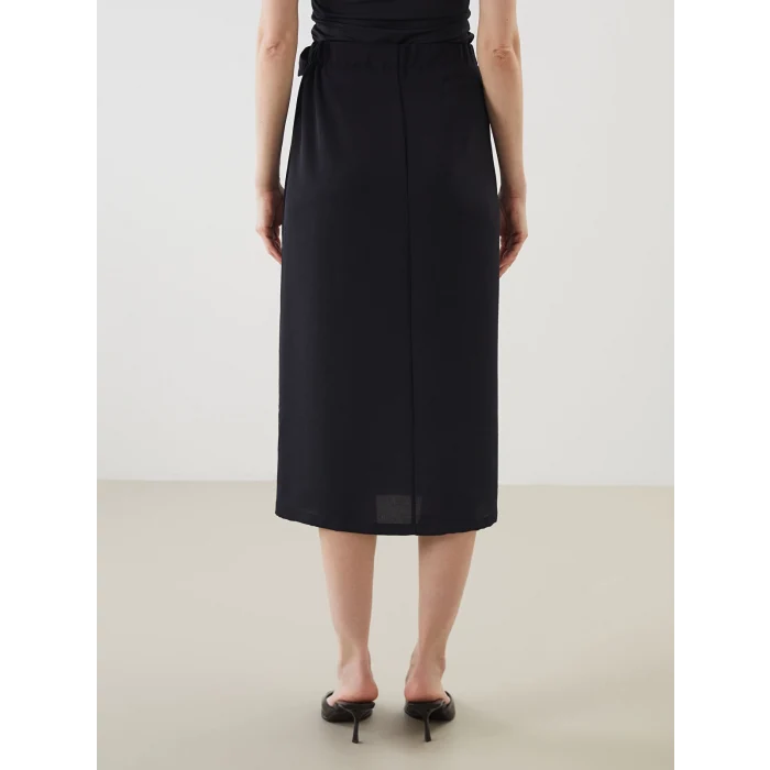 LCWAIKIKI Classic Siyah Beli Lastikli Kadın Etek