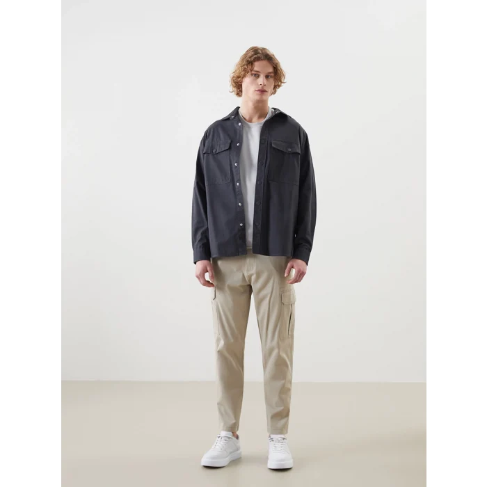 XSIDE Bej Standart Kalıp Gabardin Erkek Pantolon