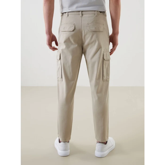 XSIDE Bej Standart Kalıp Gabardin Erkek Pantolon