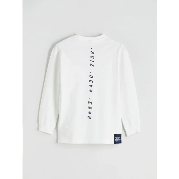 LCW Kids Ekru Bisiklet Yaka Erkek Çocuk Tişört