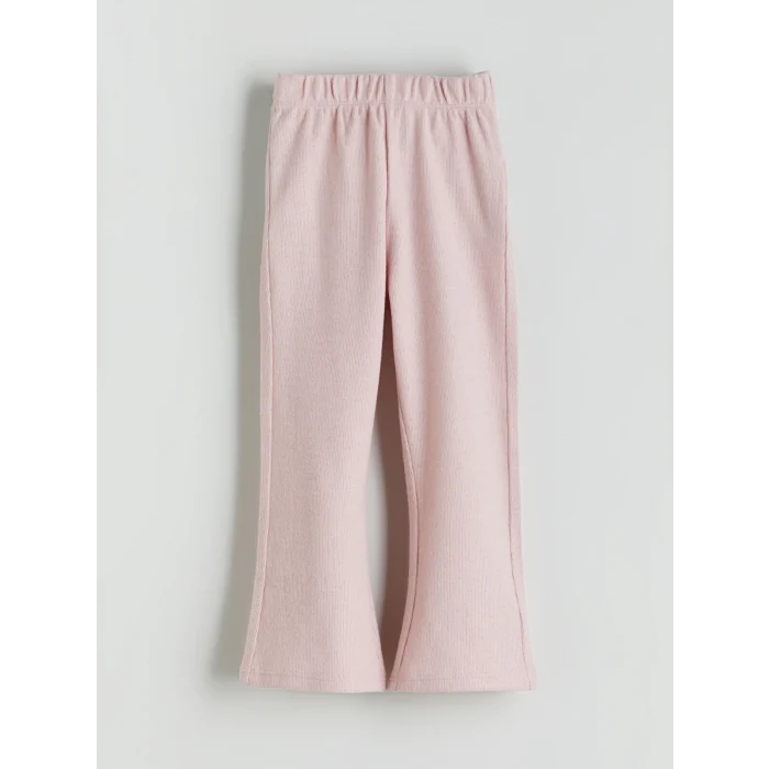 LCW Kids Ekru Bisiklet Yaka Baskılı Kız Çocuk Sweatshirt ve Tayt 2li