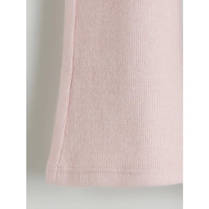 LCW Kids Ekru Bisiklet Yaka Baskılı Kız Çocuk Sweatshirt ve Tayt 2li