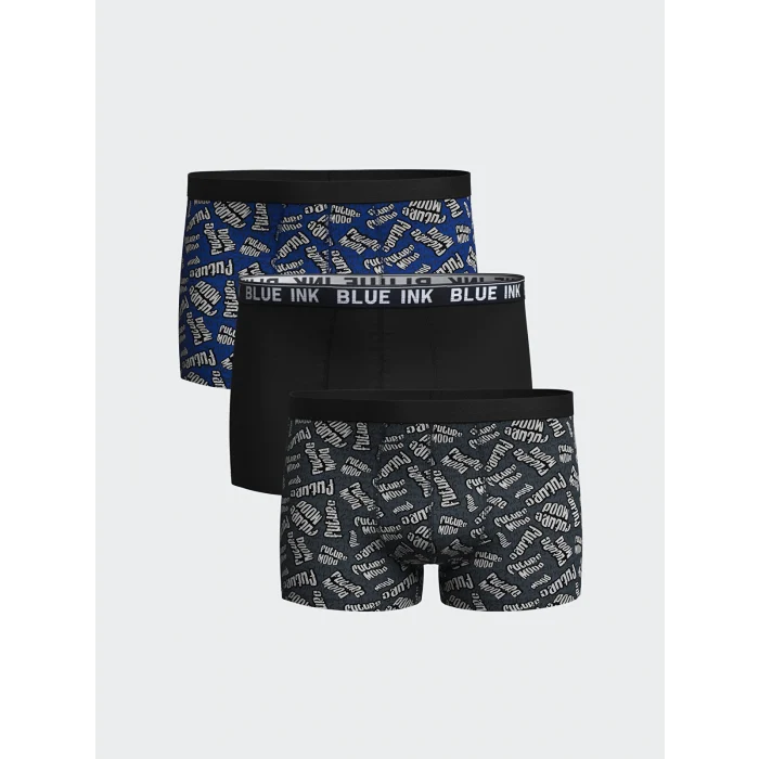 LC WAIKIKI Siyah Standart Kalıp Pamuklu Esnek Erkek Boxer 3lü
