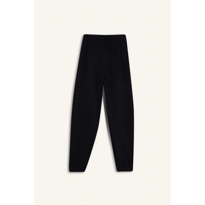 Defacto E6418A8BK81 Siyah Kız Çocuk 2li Takım Baskılı Sweatshirt Eşofman Altı