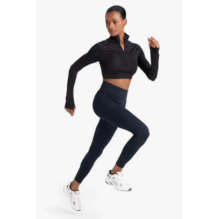 Defacto B4147AXBK81 Siyah DeFactoFit Toparlayıcı Yüksek Bel Esnek Kumaş Basic Sporcu Tayt