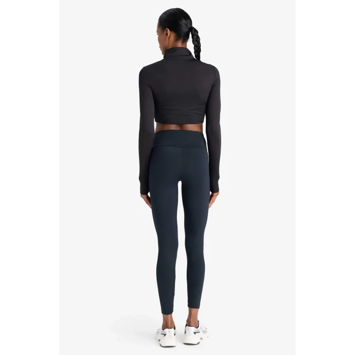 Defacto B4147AXBK81 Siyah DeFactoFit Toparlayıcı Yüksek Bel Esnek Kumaş Basic Sporcu Tayt