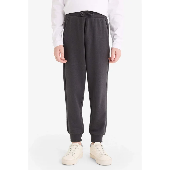 Defacto K8852A6AR138 Antrasit Erkek Çocuk Beli Lastikli Okul Jogger Eşofman Altı