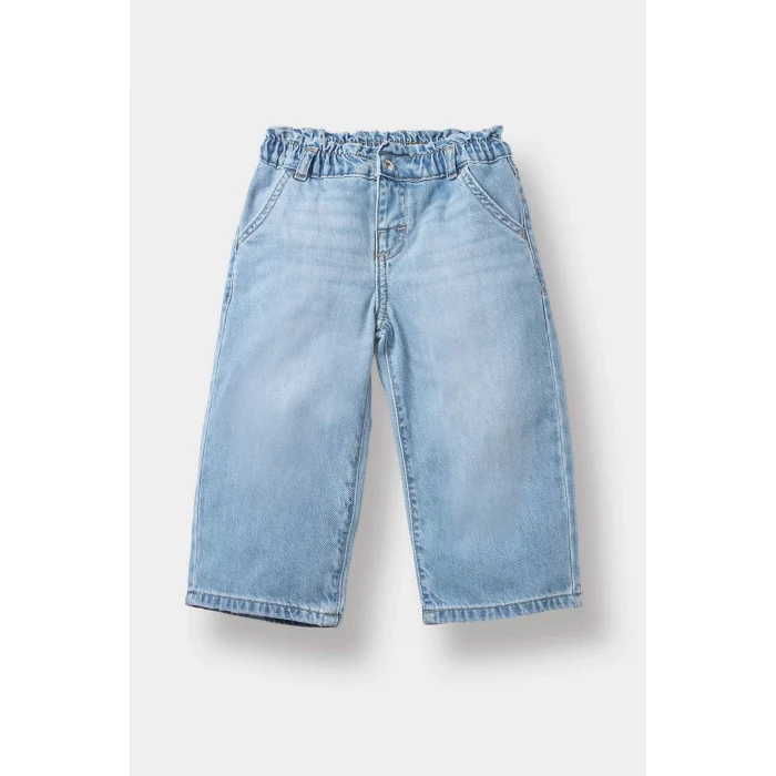 Defacto F1829A5BE394 Mavi Kız Bebek Okul Wide Leg Jean Pantolon