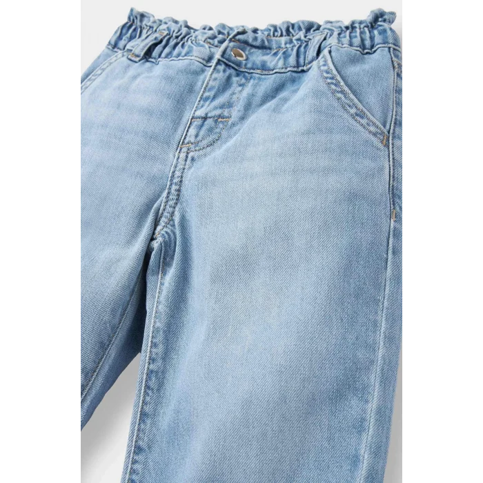 Defacto F1829A5BE394 Mavi Kız Bebek Okul Wide Leg Jean Pantolon