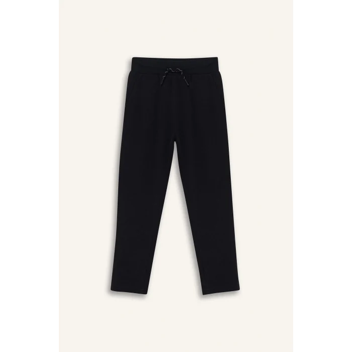 Defacto X6955A6BK81 Siyah Erkek Çocuk Beli Lastikli Düz Paça Basic Düz Eşofman Altı