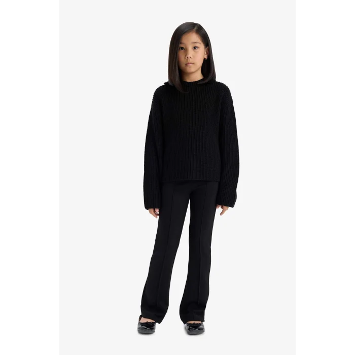 Defacto C7433A8BK81 Siyah Kız Çocuk Okul Standart Boy Tayt