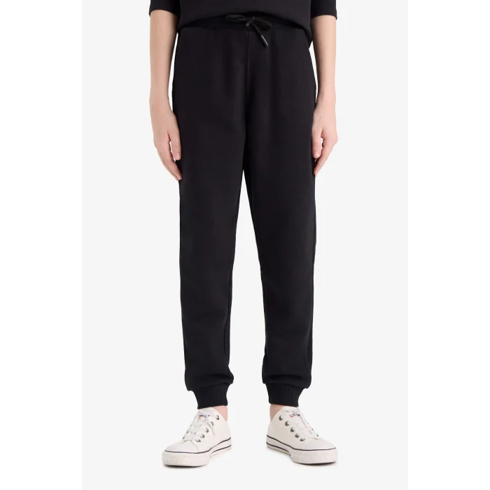 Defacto K8852A6BK81 Siyah Erkek Çocuk Beli Lastikli Okul Jogger Eşofman Altı