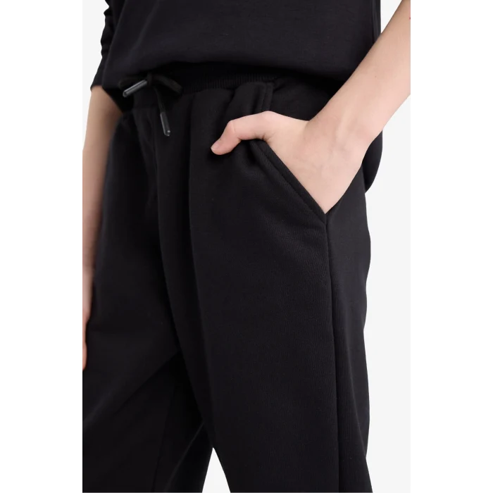 Defacto K8852A6BK81 Siyah Erkek Çocuk Beli Lastikli Okul Jogger Eşofman Altı