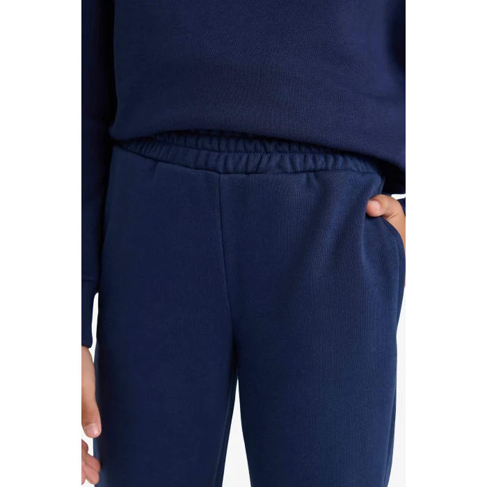 Defacto Y1226A6NV241 Lacivert Kız Çocuk Standart Fit Basic Düz Beli Lastikli Okul Jogger Eşofman Altı